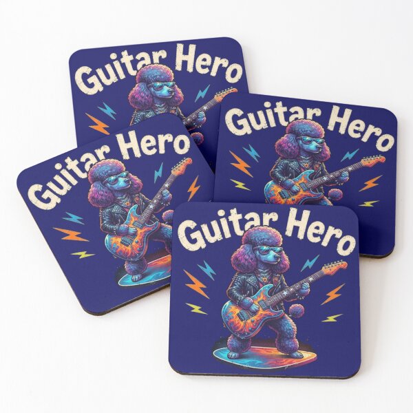 Artikelvorschau, Guitar Hero, Pudel spielt E-Gitarre entworfen und verkauft von Evelashop.