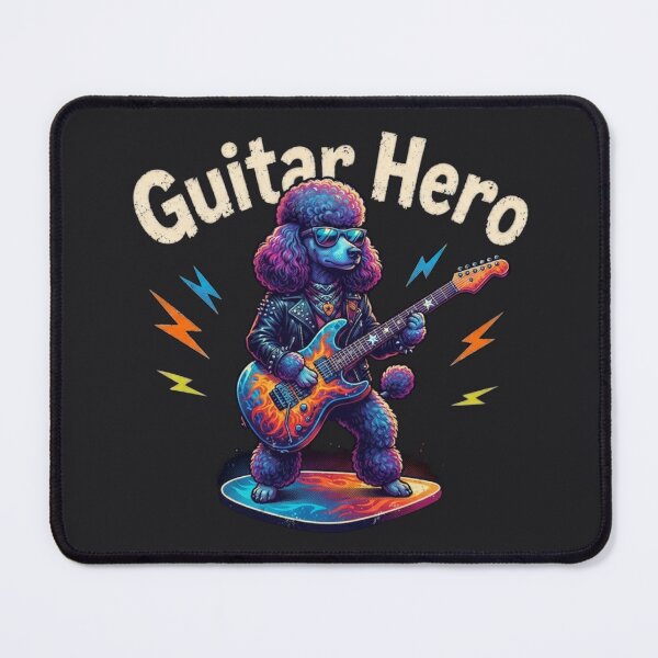 Item preview, Guitar Hero, Poodle Dog Playing on Electric Guitar designed and sold by Evelashop.