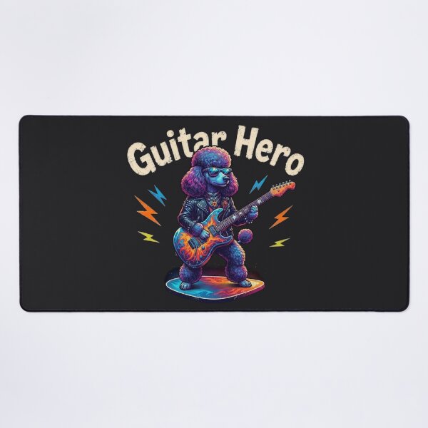 Item preview, Guitar Hero, Poodle Dog Playing on Electric Guitar designed and sold by Evelashop.