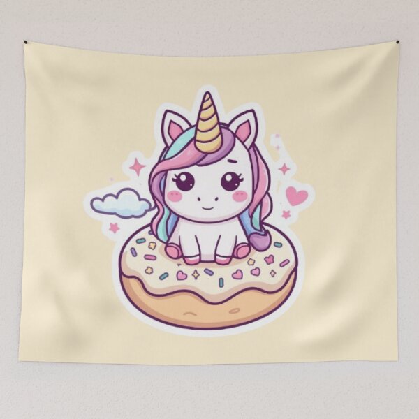 Item preview, Cute Unicorn Donut Kawaii Sticker | Magical Pastel Dessert Gift designed and sold by Stylestickers55.