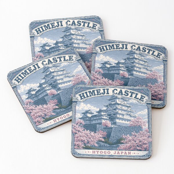 Item preview, Himeji Castle White Heron Vintage Japan Cherry Blossom Graphic designed and sold by KyushuSupply.