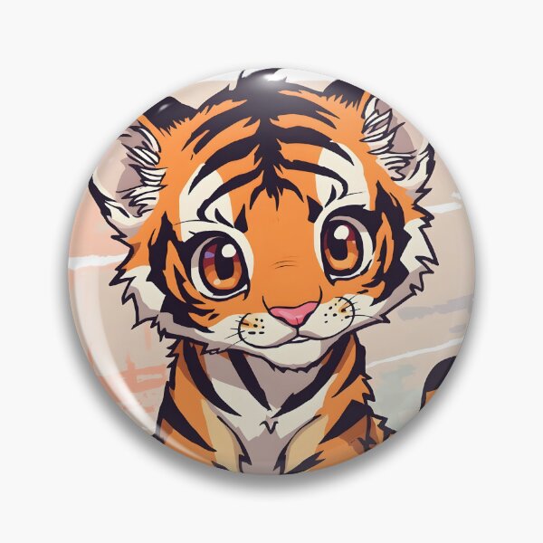 Item preview, Cute Kawaii Tiger Cub Sticker | Adorable Baby Tiger Cartoon Animal Illustration designed and sold by dreamz-world.
