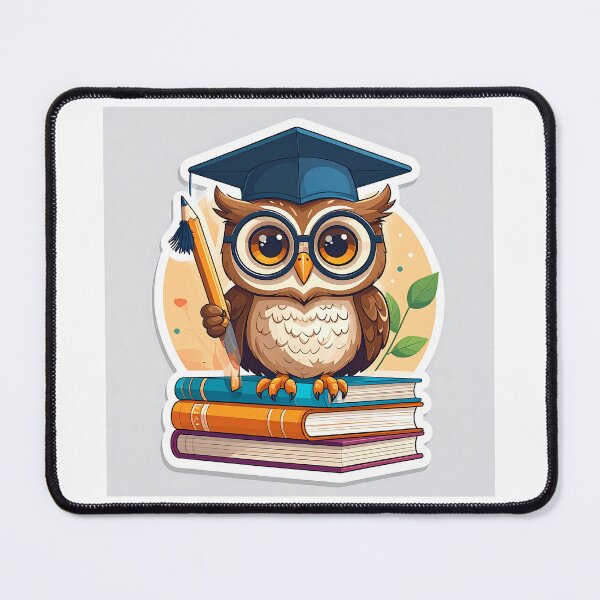 Item preview, Cute Owl Sitting on a Stack of School Books | Back to School Sticker designed and sold by OksArtStudio.