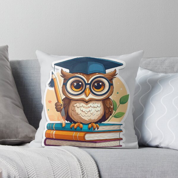 Item preview, Cute Owl Sitting on a Stack of School Books | Back to School Sticker designed and sold by OksArtStudio.