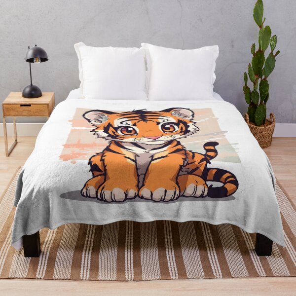 Item preview, Cute Kawaii Tiger Cub Sticker | Adorable Baby Tiger Cartoon Animal Illustration designed and sold by dreamz-world.