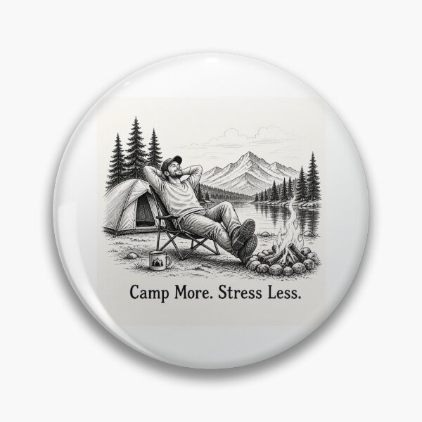 Item preview, Camp More. Stress Less. designed and sold by CinemaChronik.