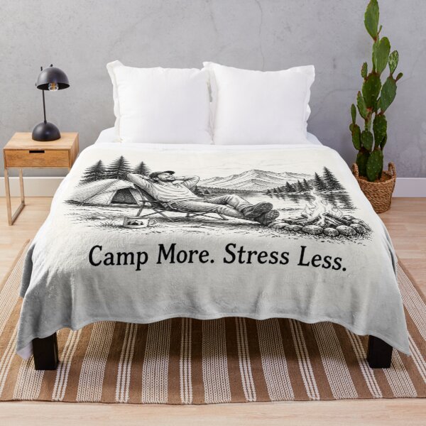 Item preview, Camp More. Stress Less. designed and sold by CinemaChronik.