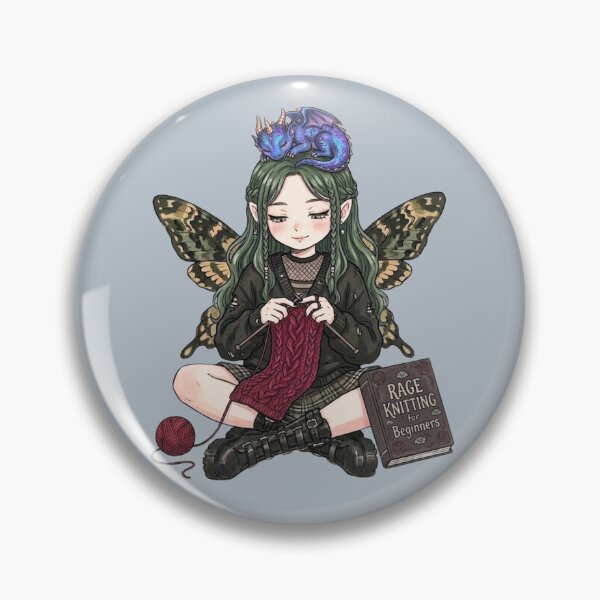 Item preview, Fairy Knitting Rage Whimsigoth Graphic designed and sold by Reverie & Roses.