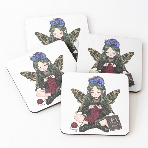 Item preview, Fairy Knitting Rage Whimsigoth Graphic designed and sold by Reverie & Roses.
