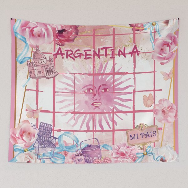 Item preview, "My Country, My Heart: Argentina in Pink" designed and sold by victoriaalarcon.