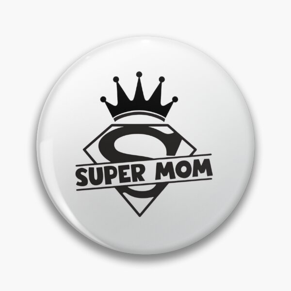 Item preview, Super Mom Crown Superhero Shield Typography designed and sold by Macias123.
