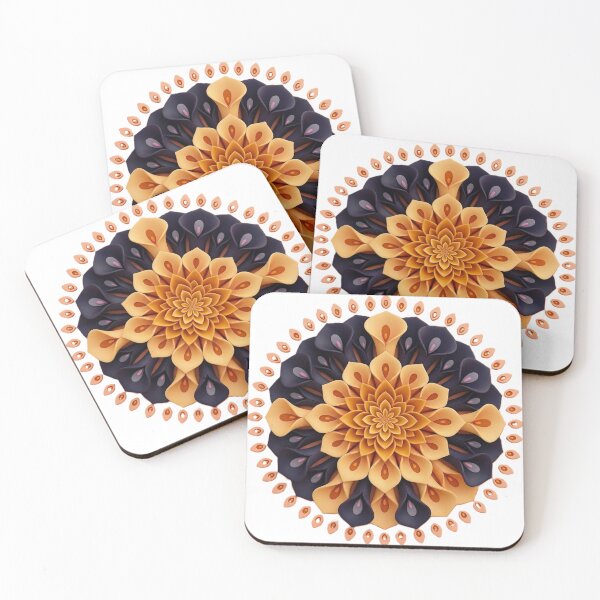 Item preview, Warm Floral Geometric Pattern designed and sold by samuel2025.