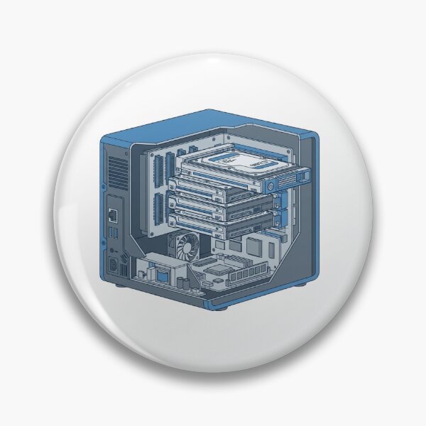 Item preview, NAS Drive Bay Cutaway - Network Storage Technical Illustration designed and sold by Node & Switch.