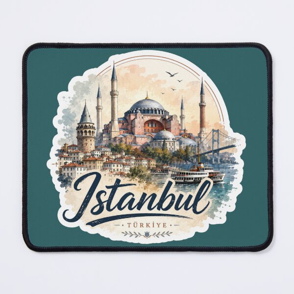 Item preview, Vintage Istanbul Travel Art Türkiye designed and sold by GusiaTreasures.