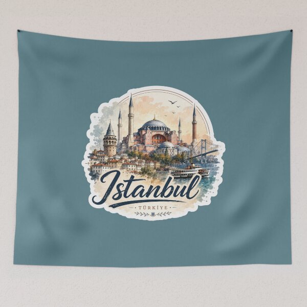 Item preview, Vintage Istanbul Travel Art Türkiye designed and sold by GusiaTreasures.