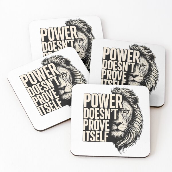 Item preview, Power Doesn't Prove Itself — Lion Streetwear Quote Art designed and sold by Presshue.