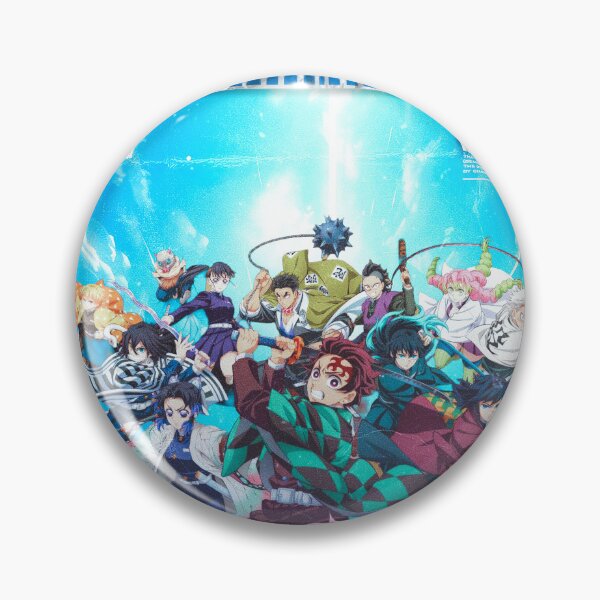 Item preview, Tanjiro Kamado - Demon Slayer Corps Blue Neon Graphic Art designed and sold by Shopunte.