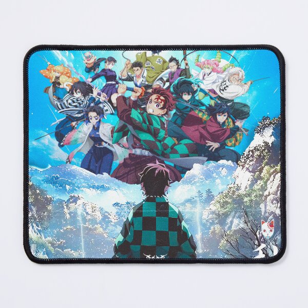 Item preview, Tanjiro Kamado - Demon Slayer Corps Blue Neon Graphic Art designed and sold by Shopunte.