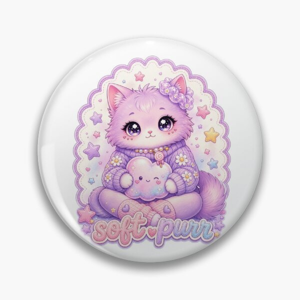 Item preview, Cloud-Hugging Lavender Kitty designed and sold by Kitty-and-Cat.