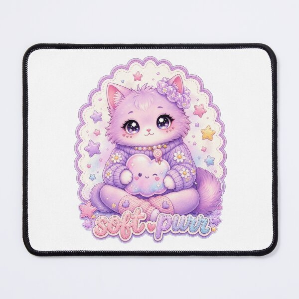 Item preview, Cloud-Hugging Lavender Kitty designed and sold by Kitty-and-Cat.