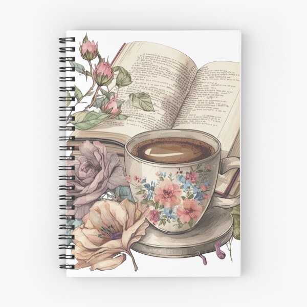 Item preview, Cozy Coffee and Reading Cottagecore Illustration designed and sold by sanorastyle.