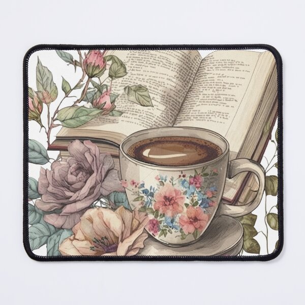 Item preview, Cozy Coffee and Reading Cottagecore Illustration designed and sold by sanorastyle.