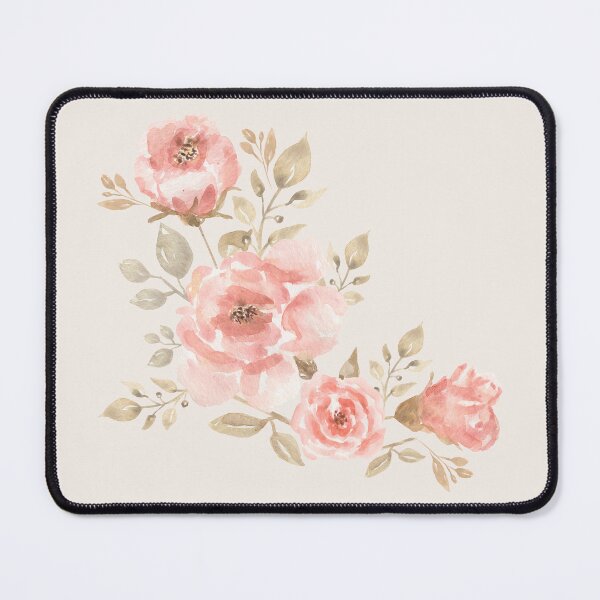 Item preview, Dusty Pink Watercolor Rose Bouquet | Vintage Botanical Floral Art Print & Sticker designed and sold by Olive Thread Co..