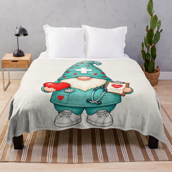 Item preview, Healthcare Gnome With Heart Care Vibes designed and sold by Victor Shadehorn.