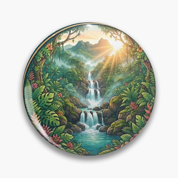Item preview, El Yunque National Forest Puerto Rico Vintage Travel Badge designed and sold by Mathias Yakubu Design.