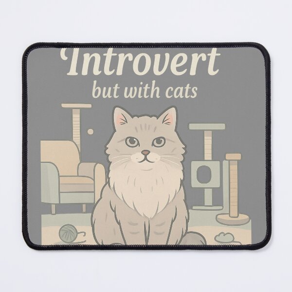 Item preview, Introverted but with Cats: Fun Design for Cat Lovers and Introverted People designed and sold by Cat-astrophes.