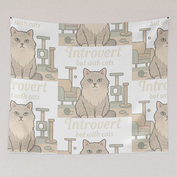 Item preview, Introverted but with Cats: Fun Design for Cat Lovers and Introverted People designed and sold by Cat-astrophes.