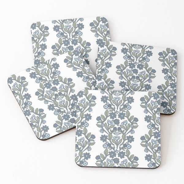 Item preview, Floral Folkway - Blue designed and sold by Tess Arden.