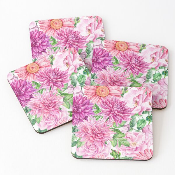 Item preview, Pink, Purple, and White Floral Pattern designed and sold by behappyandrelax.