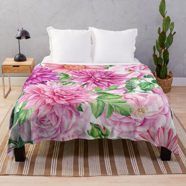 Item preview, Pink, Purple, and White Floral Pattern designed and sold by behappyandrelax.