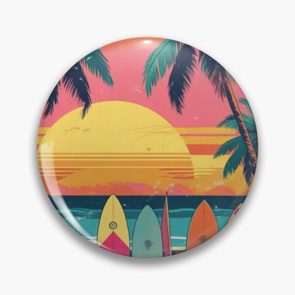 Item preview, Vintage Surfboards Sunset – Retro Beach Palm Trees | Summer Aesthetic designed and sold by hyper retro.