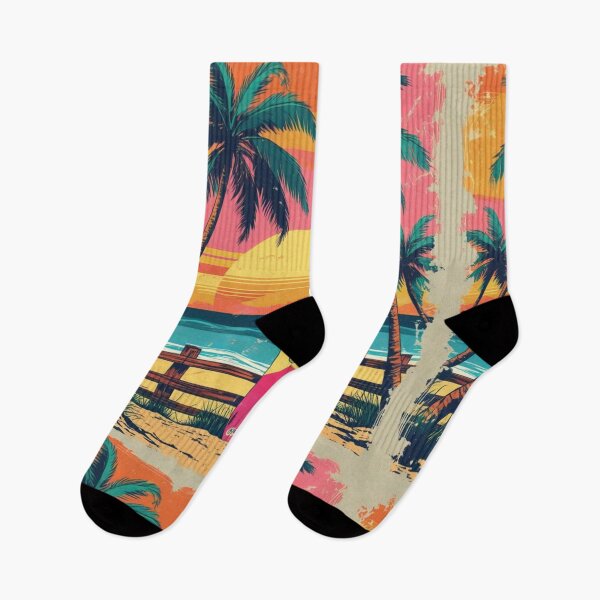 Item preview, Vintage Surfboards Sunset – Retro Beach Palm Trees | Summer Aesthetic designed and sold by hyper retro.