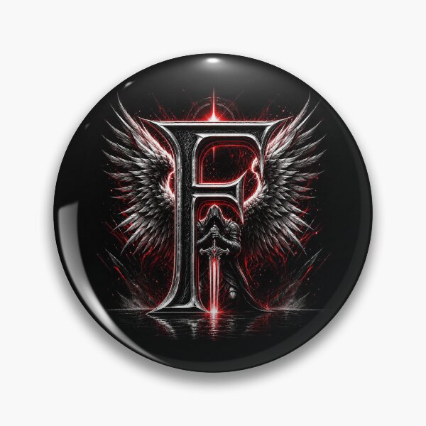 Item preview, Crimson Oath Sentinel Letter F designed and sold by BlissBlvdShop.