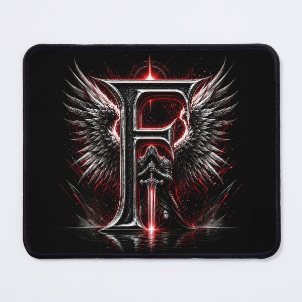 Item preview, Crimson Oath Sentinel Letter F designed and sold by BlissBlvdShop.