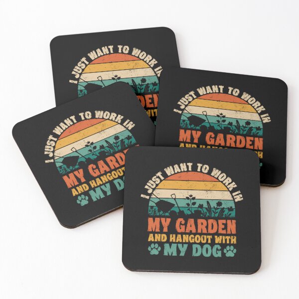 Item preview, I Just Want To Work In My Garden And Hangout With My Dog Gardener Dog Owner Horticulture Canine designed and sold by HumansStuck12.