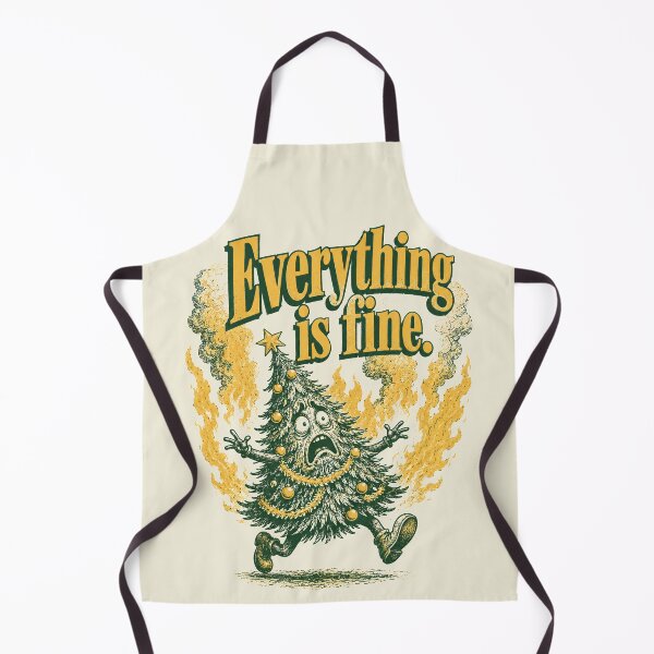 Item preview, Everything Is Fine Burning Christmas Tree Humor designed and sold by Victor Shadehorn.