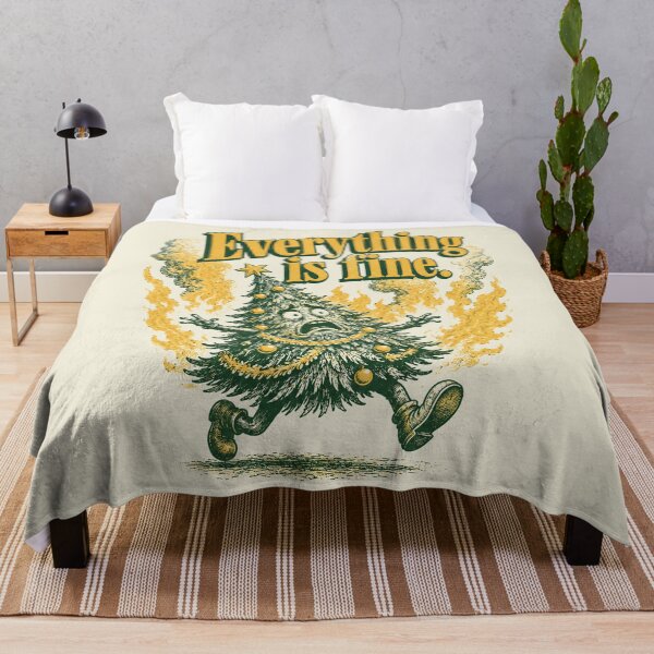 Item preview, Everything Is Fine Burning Christmas Tree Humor designed and sold by Victor Shadehorn.