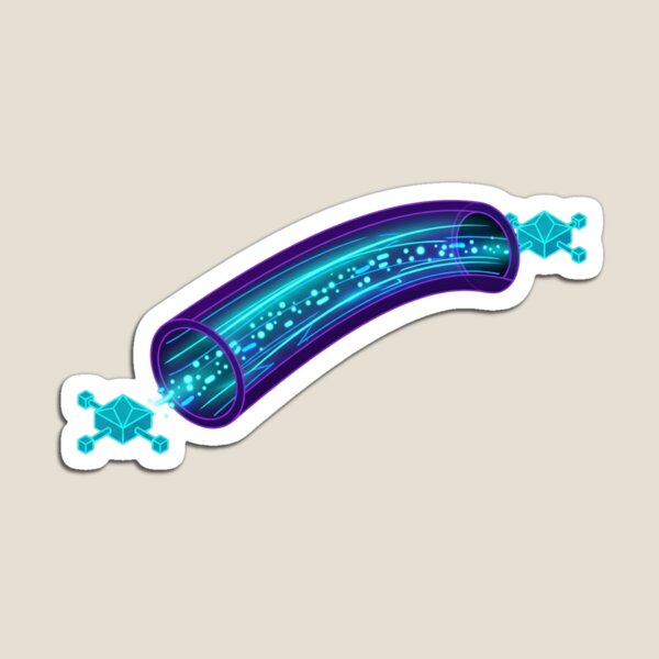 Item preview, VPN Tunnel Data Flow - Neon Network Security Abstract Art designed and sold by Node & Switch.