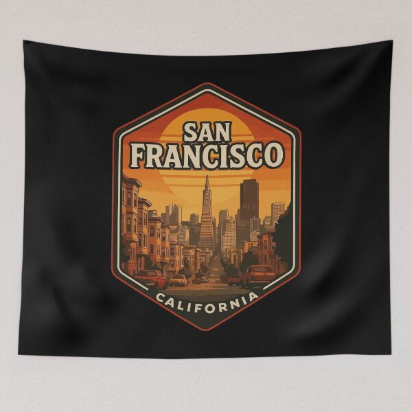 Item preview, San Francisco California USA Vintage Travel designed and sold by TomFrontierArt.
