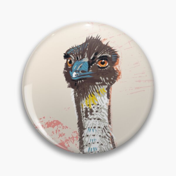 Item preview, Emus against an abstract background designed and sold by bee-denham-art.