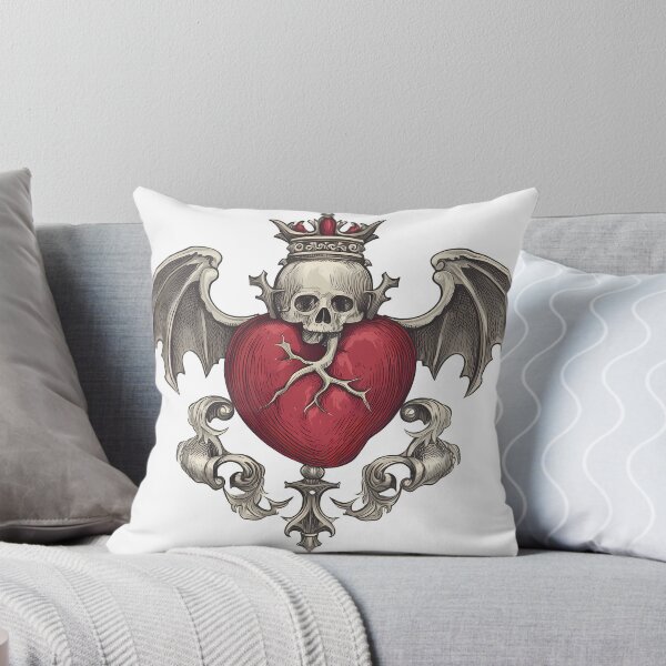 Item preview, Crowned Skull Heart with Wings Tattoo Design  designed and sold by Lilith.3x313 Vault.