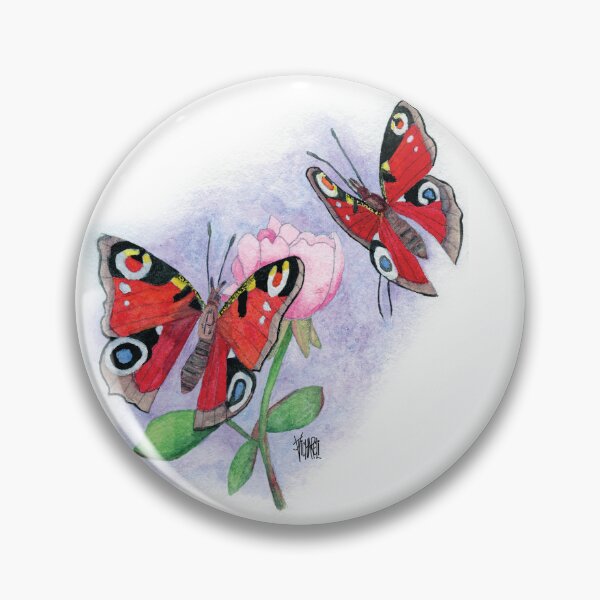 Item preview, PEACOCK BUTTERFLIES WITH FLOWER designed and sold by Jesus Vichareli.