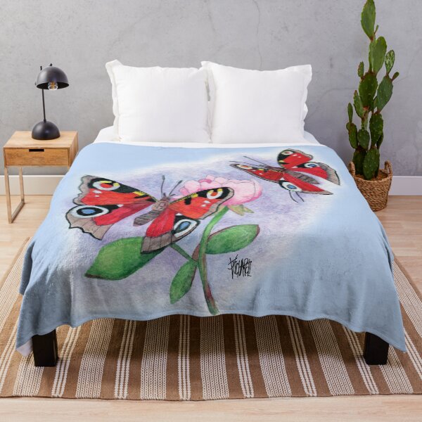 Item preview, PEACOCK BUTTERFLIES WITH FLOWER designed and sold by Jesus Vichareli.