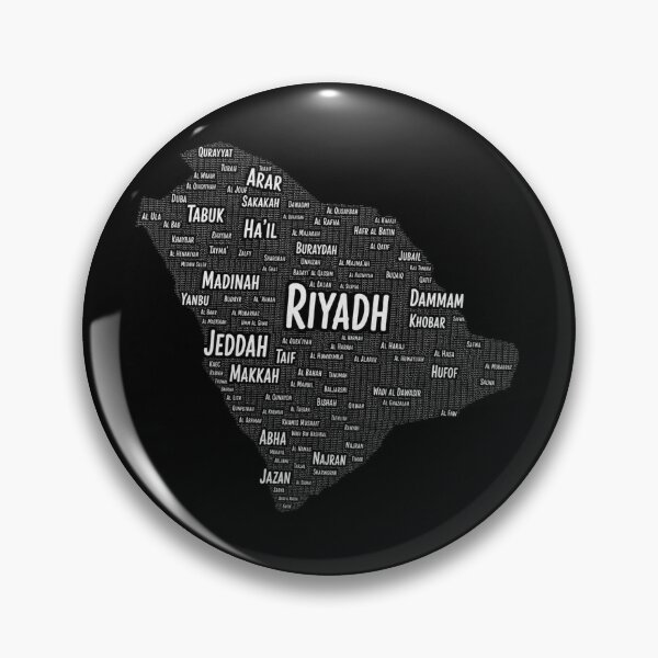 Item preview, KSA Cities Typography Map designed and sold by layalistoresa.