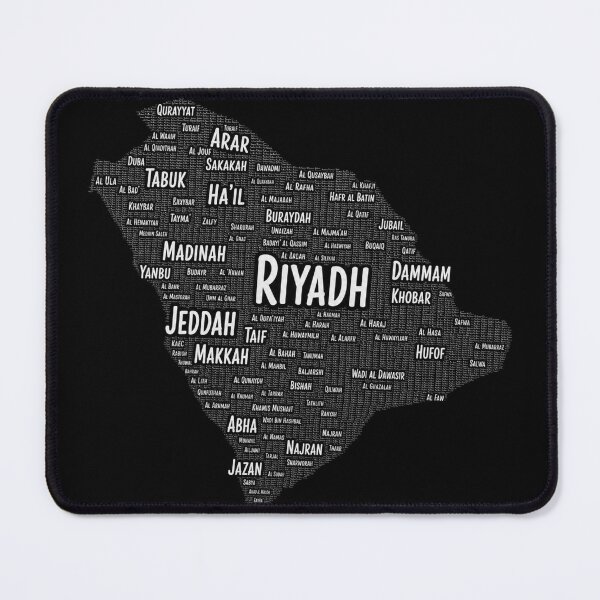 Item preview, KSA Cities Typography Map designed and sold by layalistoresa.