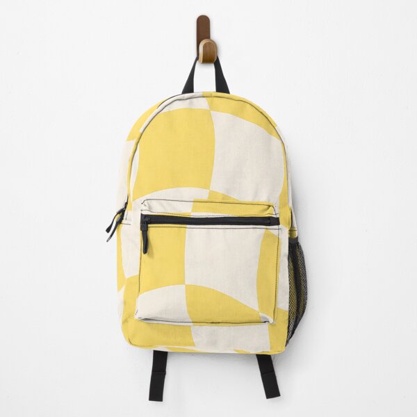 Item preview, Wavy Checkerboard Retro Groovy Yellow Pattern designed and sold by Aureva Arts Shop.